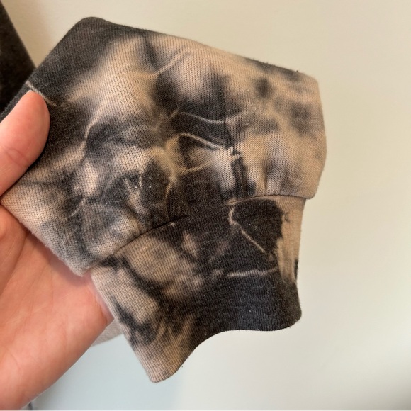 Aviator Nation Hand-Dyed Zip Sweatshirt Tan and Black Size Large - Picture 10 of 15